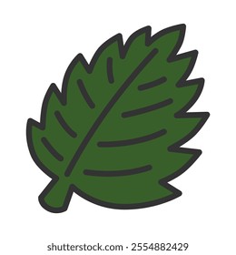 Color vegetable single icon perilla