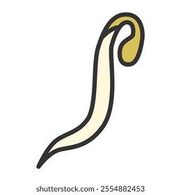 Color vegetable single item icon bean sprouts