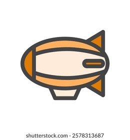 Color vehicle-related single item icon floating ship