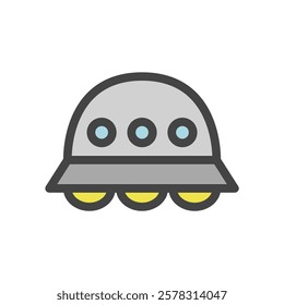 Color vehicle-related single item icon UFO