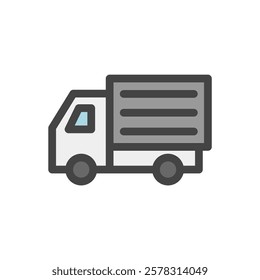 Color vehicle-related single item icon truck