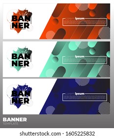 color version 3 banner template. Lush Lava, Aqua Menthae, Phantom Blue
