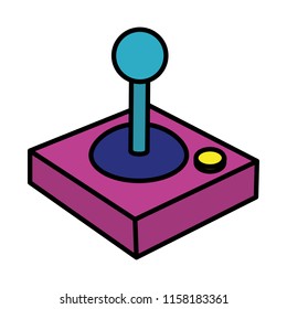 color videogame hand button console simulator