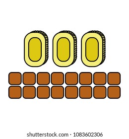color videogame wall graphic with digital coins