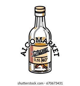 Color vintage alcomarket emblem