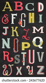 Color Vintage Alphabet 