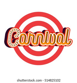 Color vintage Amusement park emblem