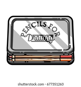 Color vintage art products shop emblem