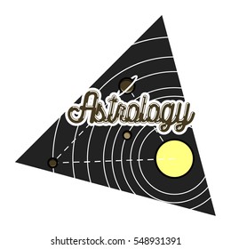 Color vintage astrology emblem