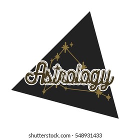 Color vintage astrology emblem