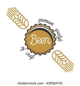 Color vintage beer brewery emblem