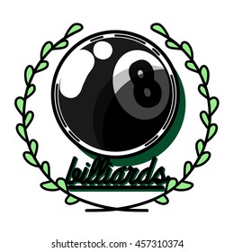 Color vintage billiard emblems
