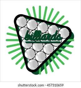 Color vintage billiard emblems
