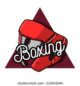 Color vintage Boxing emblem