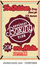 Color vintage Boxing poster