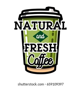 Color vintage cafe emblem