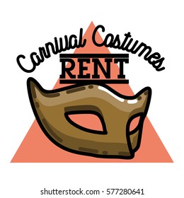 Color vintage carnival costumes rent emblem