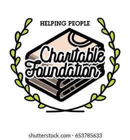 Color vintage charitable foundation emblem