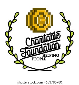 Color vintage charitable foundation emblem