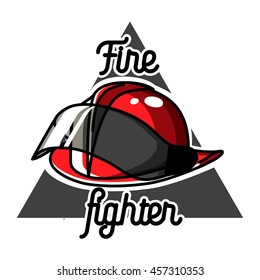 Color vintage fireman emblems