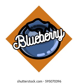 Color vintage fruits emblem