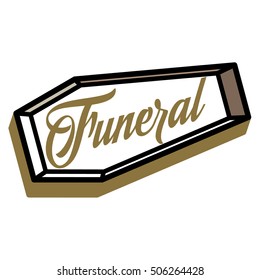Color vintage funeral emblem