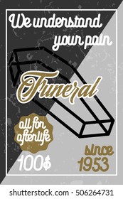 Color vintage funeral poster