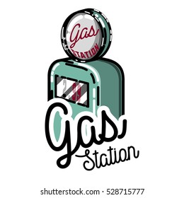 Color Vintage Gas Station Emblem