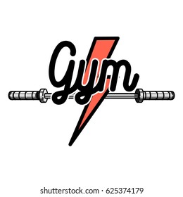 Color vintage gym emblem