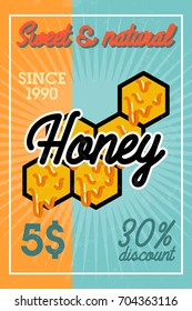 Color vintage honey banner