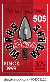 Color vintage house works banner