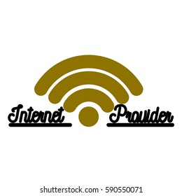 Color vintage internet provider emblem