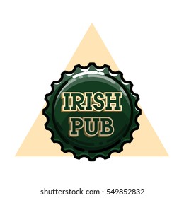 Color vintage irish pub emblem