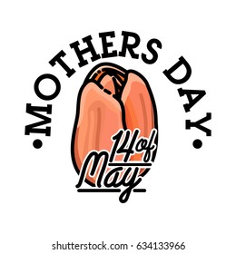 Color vintage mothers day emblem