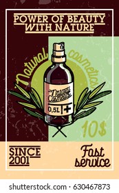 Color vintage natural cosmetics banner