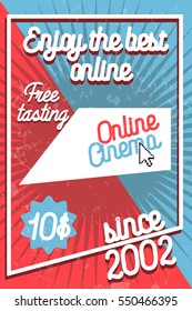 Color vintage online cinema banner