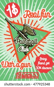 Color Vintage Paintball Poster