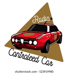 Color vintage radio controlled toys emblem