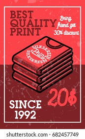 Color vintage silkskreen print banner