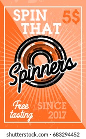 Color vintage spinners banner