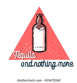 Color vintage tequila emblem