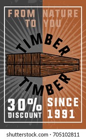 Color vintage timber banner
