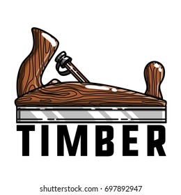 Color vintage timber emblem