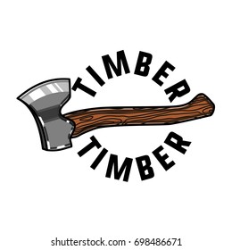 Color vintage timber emblem