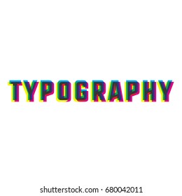 Color vintage typography emblem