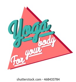 Color vintage yoga emblem