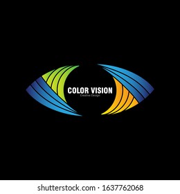 color vision logo design with absract eye