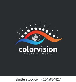 color vision logo design, icon design template elements