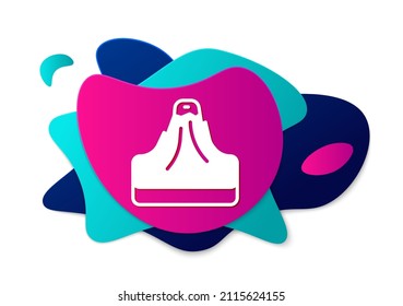 Color Volcano icon isolated on white background. Abstract banner with liquid shapes. Vector