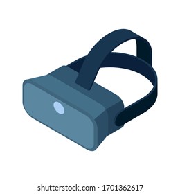 color vr headset icon vector illustration